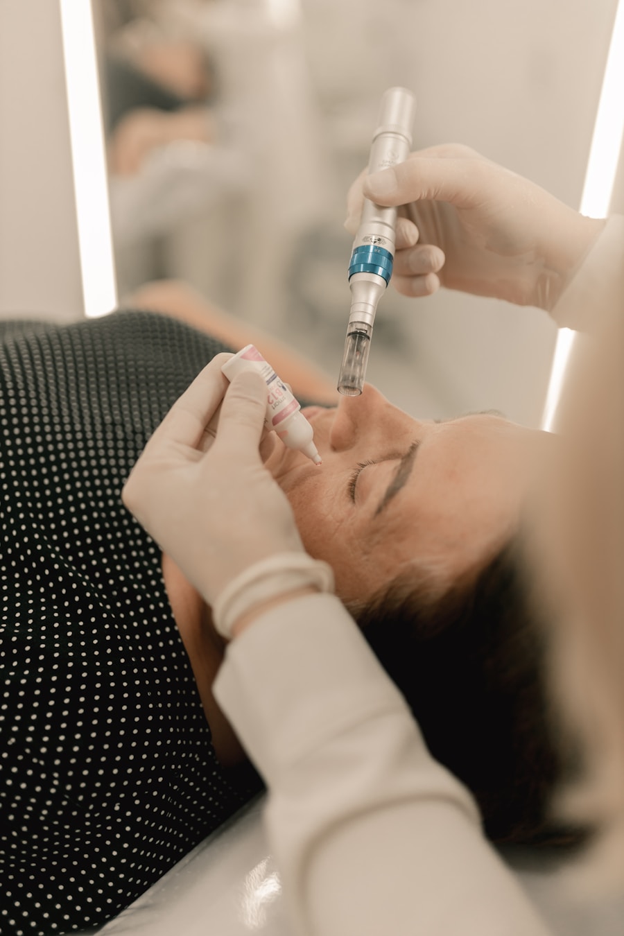 Dentist examining a patient during a checkup